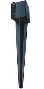 MTB Fence Post Anchor Ground Spike Metal Black Powder Coated 36 x 4 x 4 Inches