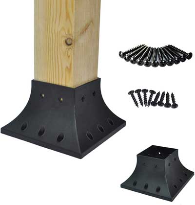Fence Post Base Kit for Decks, Porches and Outdoor Stairs
