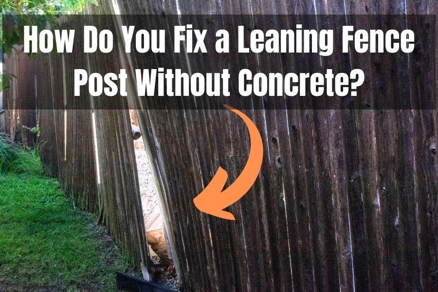 can you install a fence post without concrete