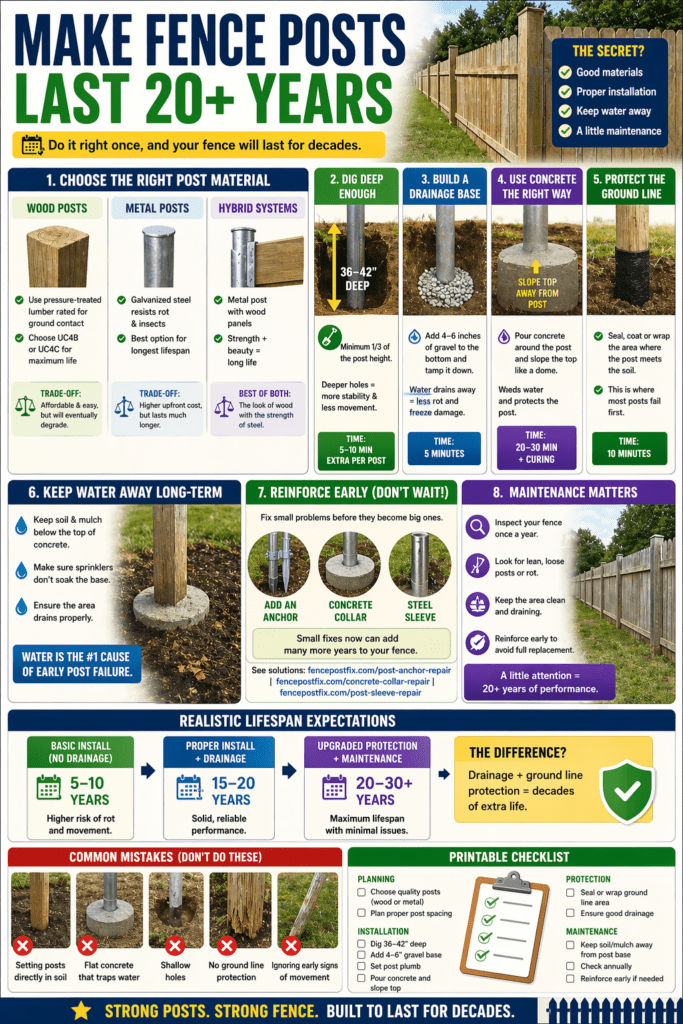 How to Make Fence Posts Last Longer
