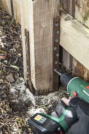 How to Install the Post Buddy Fence Post Repair Brackets with a Drill